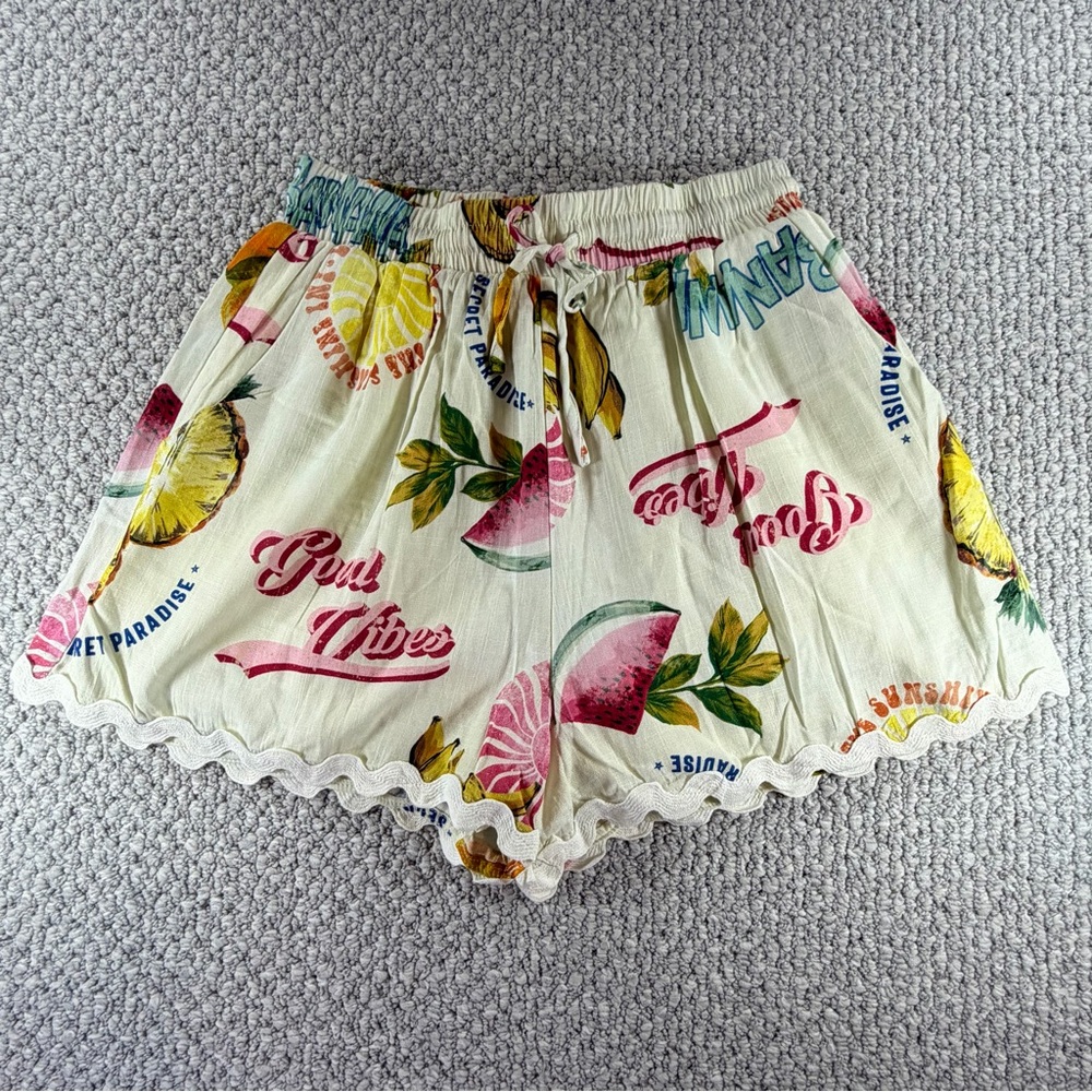 Sugarlips Zion paradise Halle shorts-Cream-Women Size XS - Picture 3 of 8